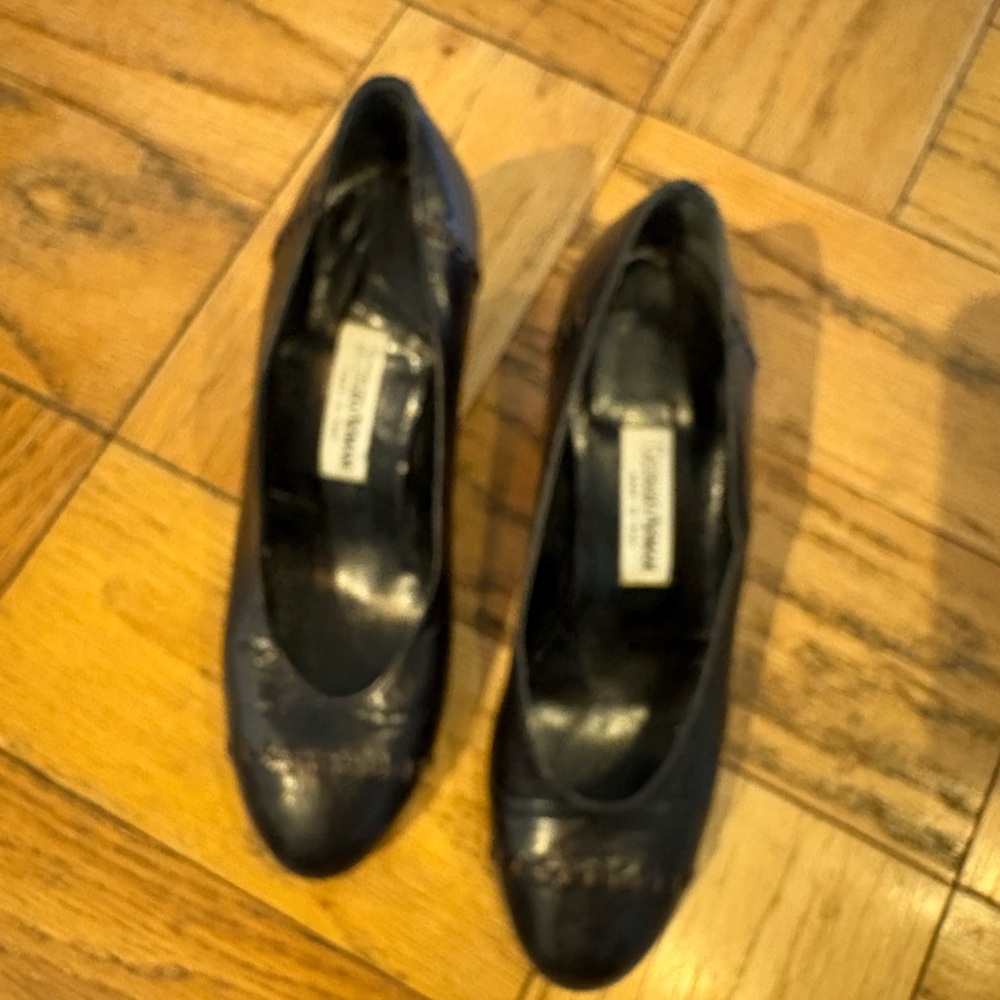 Giorgio Armani Black Leather Heels